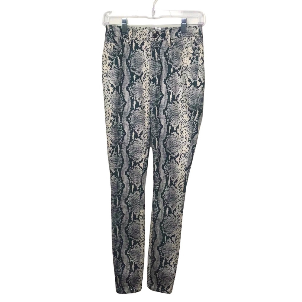 Sunset & Spring Snake Print Faux Suede Pants